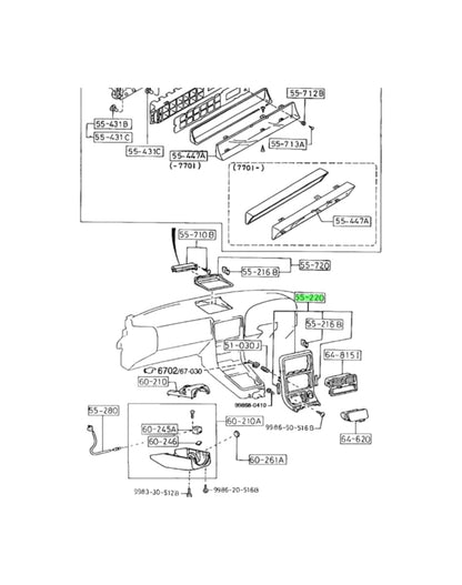 RX7 FC Radio Surround (New) (Genuine)