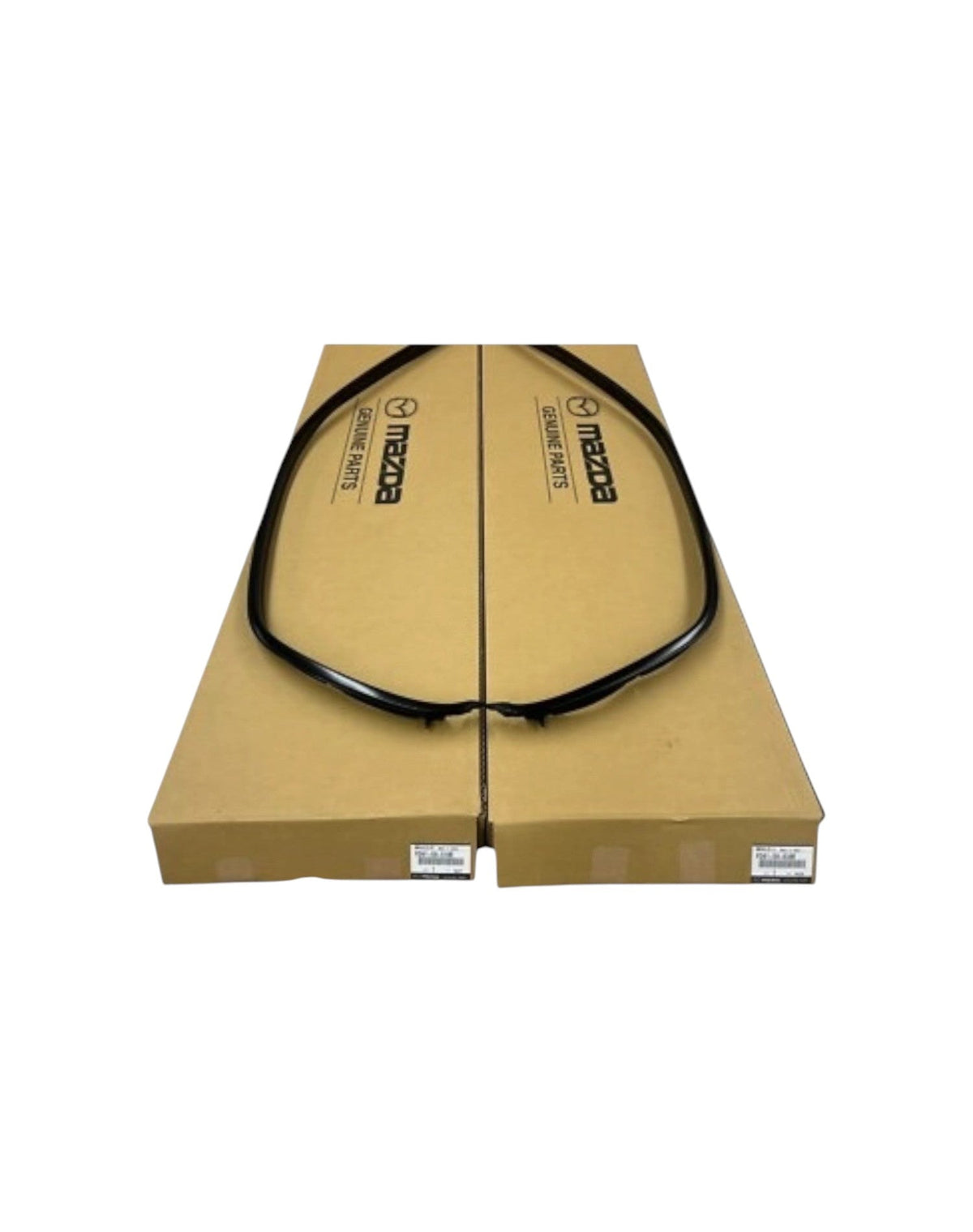 Rotary Parts NZ genuine Mazda RX7 FD front door drip moulding set in original cardboard packaging